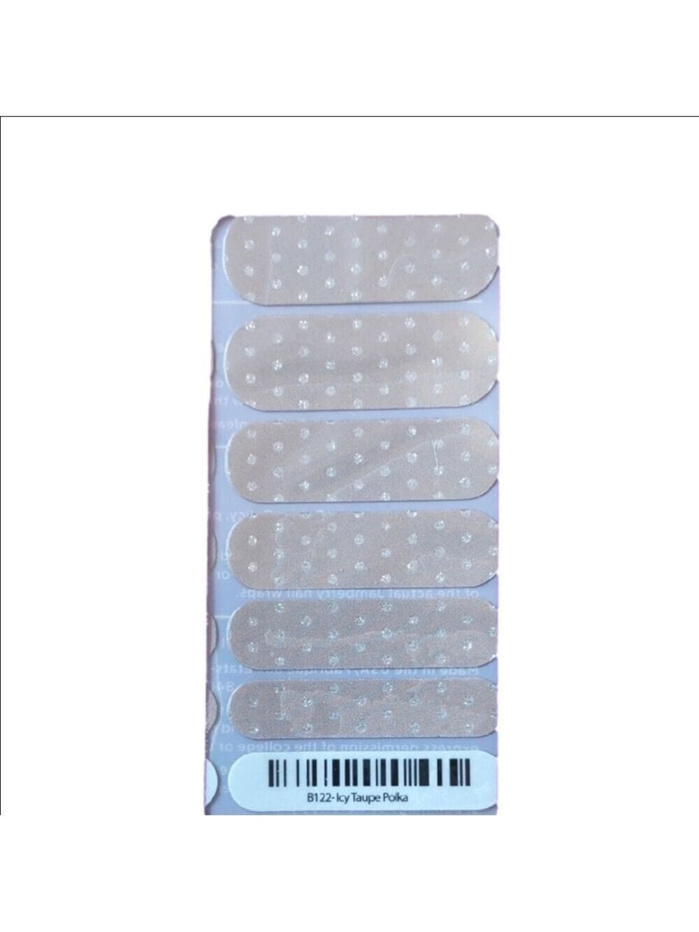 Jamberry Icy Taupe Polka Dot Nails